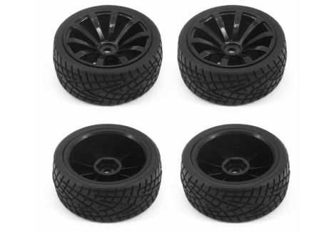 1/10 On Road/10 Spoke Wheel Set Black (4pcs)