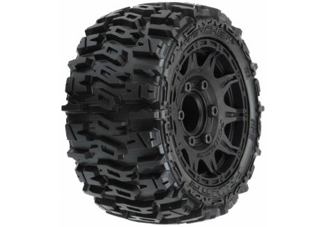 1/10 Trencher LP Front/Rear 2.8" MT Tires Mounted 12mm Blk R - G-PRO10159-10