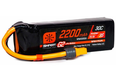 2200mAh 3S 11.1V SMART G2 30C IC3 - SPMX223S30