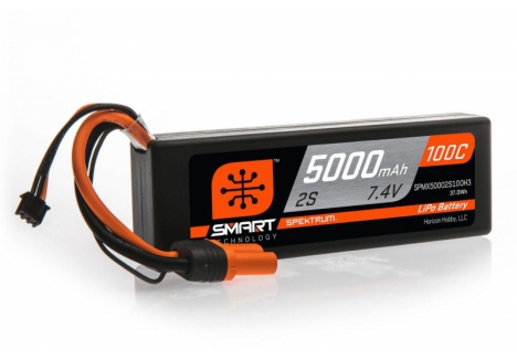 5000mAh 2S 7.4V 100C Smart LiPo Hardcase; IC3 - O-SPMX50002S100H3