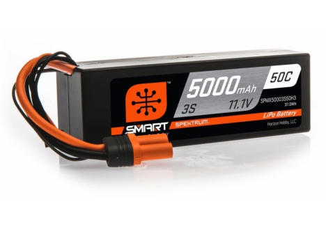 5000mAh 3S 11.1V 50C Smart LiPo Hardcase; IC3 - O-SPMX50003S50H3