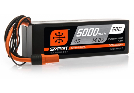 5000mAh 4S 14.8V 50C Smart LiPo Hardcase; IC5 - O-SPMX50004S50H5