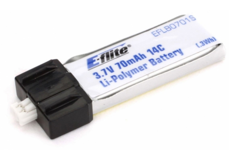 70mAh 1S 3.7V 14C LiPo Battery - O-EFLB0701S