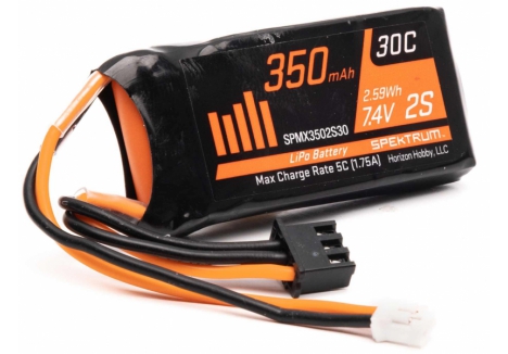 7.4v 350mAh 2S LiPo: PH2.0 - O-SPMX3502S30