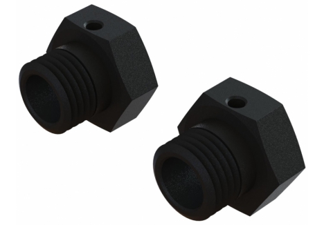 Aluminum Wheel Hex 17mm, 16.5mm Thick, Black (2) - Z-ARA311117