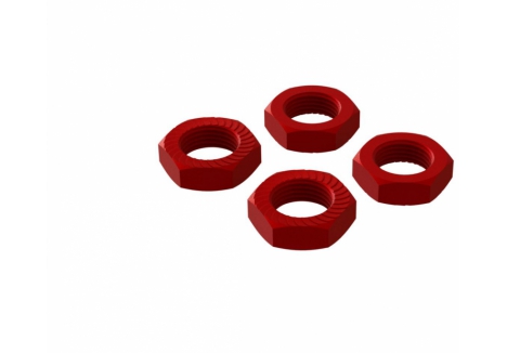 Aluminum Wheel Nut 17mm Red (4) - Z-AR310906