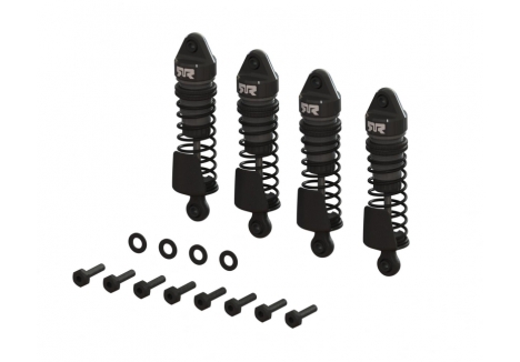 ARRMA Aluminum Shock Set, 58mm Length, 2000cSt Oil (4), Gunmetal: Z-ARA-1560