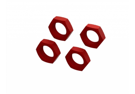 ARRMA Aluminum Wheel Nut 24mm (Red) (4) Z-ARA310929