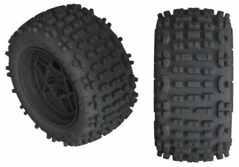 ARRMA Backflip LP 4S Tire 3.8 Glued Black (2) Z-AR550050