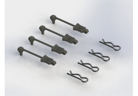 ARRMA Body Clip Retainer 1/8 Scale Black (4) Z-AR390178