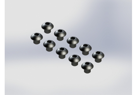ARRMA Button Head Hex Machine Screw 3x3mm (10) Z-AR721303