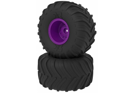ARRMA dBoots Chevron MT Tire Set, Glued, Purple G-ARA-2535