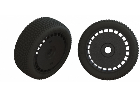 ARRMA dBoots Exabyte Glued Tyre Set, Black (2) Z-ARA550098