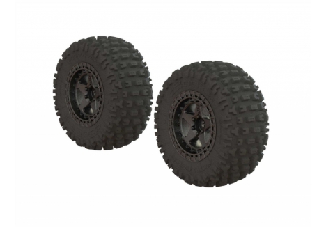 ARRMA dBoots 'Fortress SC' Tyre Set Glued Gun Metal (2) Z-ARA550087