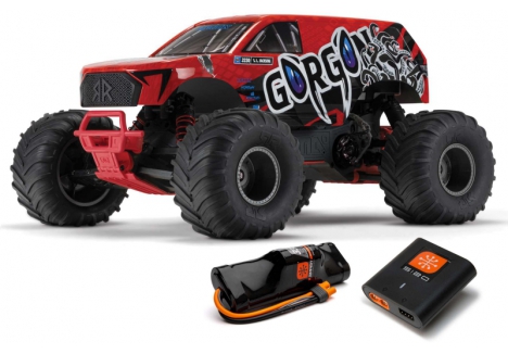 ARRMA GORGON 1/10 2WD Electric Monster Truck with Battery & Charger – Red C-ARA3230ST2
