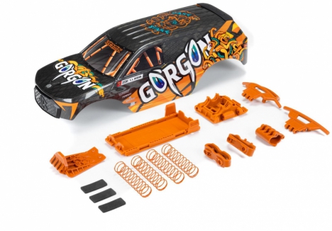 ARRMA GORGON Painted Decaled Trimmed Body Set, Orange Z-ARA402357