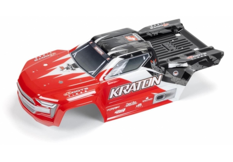 ARRMA Kraton 4x4 BLX Painted Decaled Trimmed Body (Red/Black) Z-ARA402358