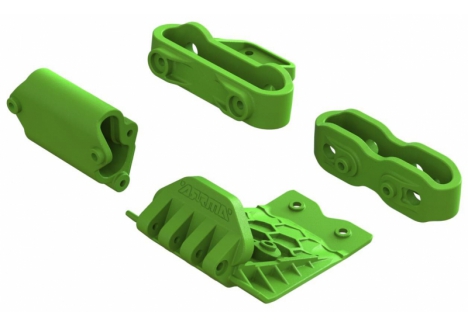 ARRMA Lower Skid And Bumper Mount Set - Green Z-ARA320791