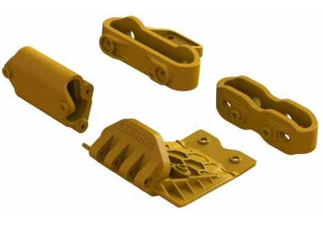 ARRMA Lower Skid And Bumper Mount Set - Orange Z-ARA320795