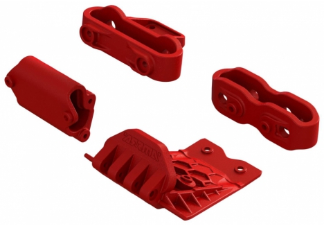 ARRMA Lower Skid And Bumper Mount Set - Red Z-ARA320777