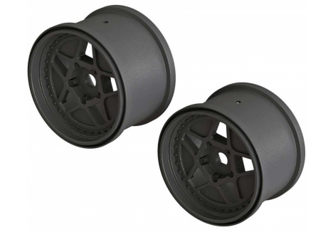 ARRMA MT 3.8 Wheel 17mm Hex Blk OUTCAST 4x4 (2) Z-AR510113
