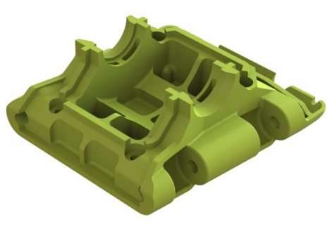 ARRMA Rear Lower Skid/Gearbox Mount (1pc) - Fluoro Yel Z-ARA320774