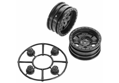 AXIAL 1.9 Black Rock CRC Wheels (2) Z-AX31094