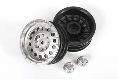 AXIAL 1.9 Method MR307 Hole Wheel Satin Silver (2pcs) Z-AXI43003