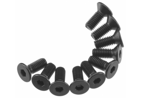 AXIAL Hex Flat Head M3X8mm Black (10) Z-AXA144