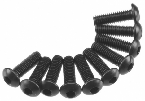 AXIAL Hex Socket Button Head M3x10mm Black (10) Z-AXA115