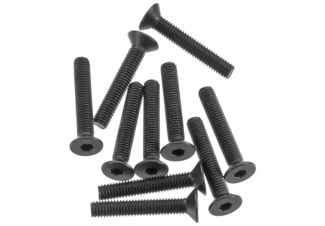 AXIAL Hex Socket Flat Head M3x18mm Black (10) Z-AXA148