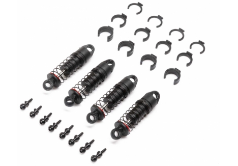 AXIAL Oil Shock Set 6mm, (.213 LBS/IN Red): SCX24 (4) Z-AXI203002