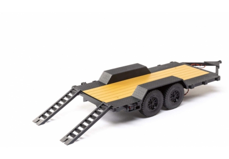 AXIAL SCX24 Flat Bed Vehicle Trailer with LED Taillights:1/24th G-AXI00009
