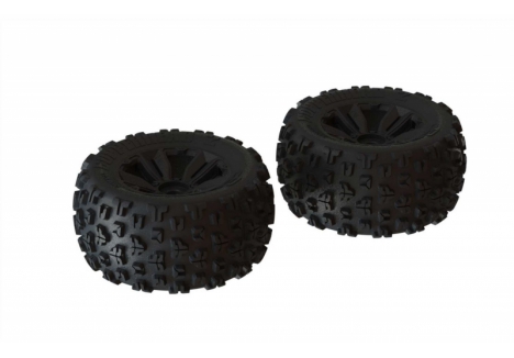 dBoots 'Copperhead2 MT' 6S Tire Set Black 17mm Hex - (2) - ARA550059