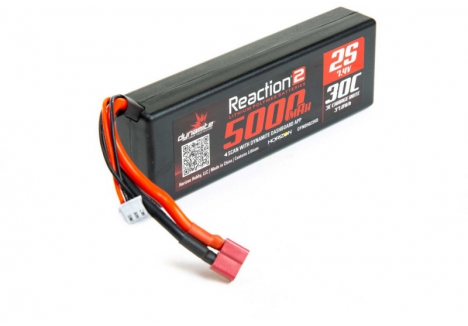DYN 7.4V 5000 mAh 2S 30C LiPo, Hardcase: Deans O-DYNB5023HD