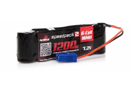 DYN SPEEDPACK2 7.2V 1200MAH 6 CELL NiMH, LONG: MINIS O-DYNB2473
