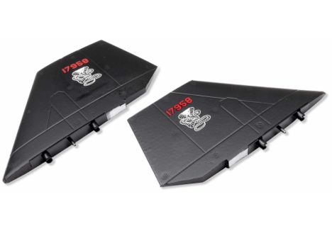 EFL Fin Set; Black: SR-71 Twin 40mm  EDF Z-EFL02058