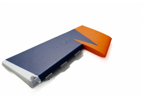 EFL Painted Rudder with Hinges: Extra 330 SC 1.3m Z-EFL-1221