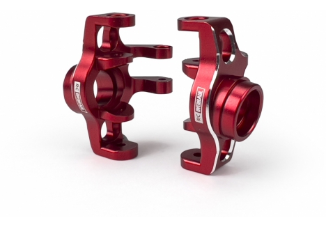 Front Hubs, Red Aluminum, 1/18 Typhon/Granite Grom