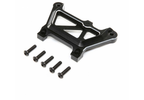 Front Top Plate, Aluminum, Black: DBXL-E 2.0 - LOS351018