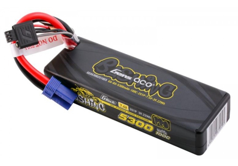 GENSACE Li-Po Car G-Tech 2S 7.4V 5300mAh 100C Bashing w/EC5 (Promoto O-GT2S5300-100E5
