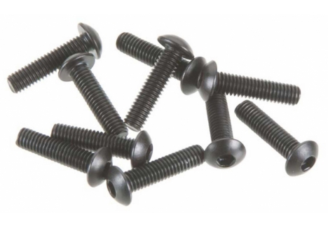 Hex Socket Button Head M3x12mm Black (10) - Z-AXA116