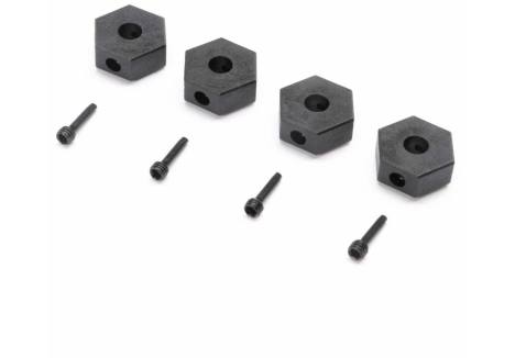 LOS 12mm Wheel Hex and Screwpin (4): Mini LMT Z-LOS212050