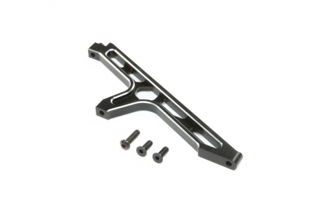 LOS Chassis Brace, Front, Aluminum, Black: DBXL-E 2.0 Z-LOS351016