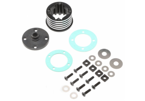 LOS Diff Housing Set, Aluminum (1): DBXL-E Z-LOS252066