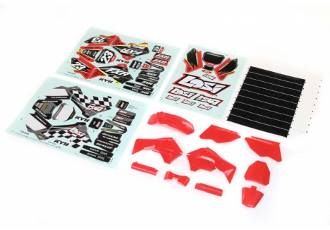 LOS Red Plastics with Wraps: Promoto-MX Z-LOS260000