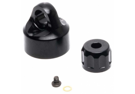LOS Shock Cap Set, Aluminum, Black: Promoto-MX Z-LOS363001