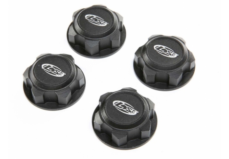 LOS Wheel Nut, Captured, Black (4): DBXL-E 2.0 Z-LOS352009