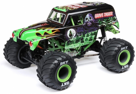Losi Mini LMT 1/18 Scale 4WD Brushed Monster Truck RTR Grave Digger – C-LOS01026T1