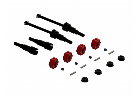 Metal Axle & Wheel Hex Set B (4): Mojave GROM - Z-ARA311231